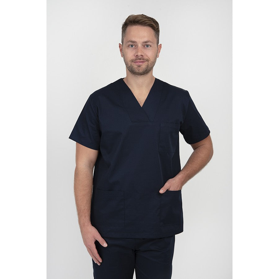 Unisex Scrub Mπλούζα Blue Navy της DL Medical Collection
