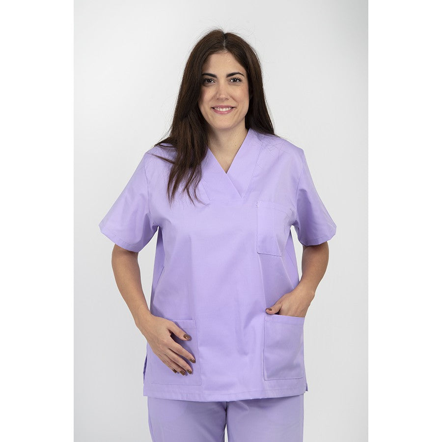 Unisex Scrub set - Σετ μπλούζα - παντελόνι Λιλά της DL Medical Collection