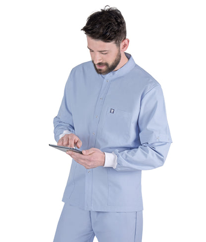 Unisex Ζακέτα - Μπλούζα  λευκό, βεραμάν, σιέλ,  αποσπόμενα μανίκια , τρούκς , προστατευτικό λάστιχο - rip και 3 τσέπες  της Medical Bodyguard  CODE: 120/ - 121/