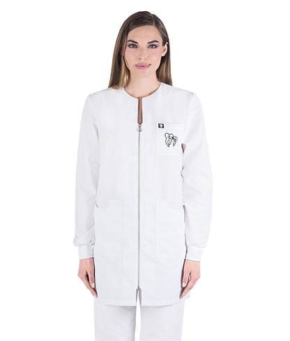 Γυναικεία Ζακέτα - Μακρύ μανίκι  με κέντημα , φερμουάρ , 3 τσέπες  της Medical Bodyguard code:303/1