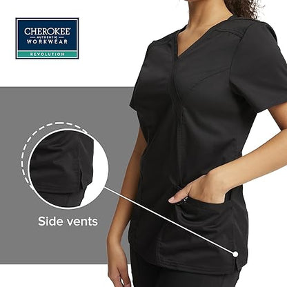 Γυναικεία μπλούζα Scrub της CHEROKEE XXS-XXL  (BLKW/ΜΑΥΡΟ) code: WW610/WW110