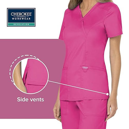 Γυναικεία μπλούζα Scrub της CHEROKEE XXS-XXL  (EEPI/ΦΟΥΞΙΑ) code: WW610/WW110