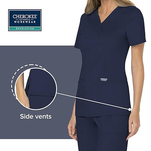 Γυναικεία μπλούζα Scrub της CHEROKEE XXS-XXL  (NAVW/ΜΠΛΕ ΜΑΡΕΝ) code: WW610/WW110