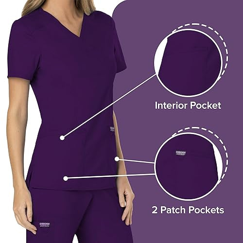 Γυναικεία μπλούζα Scrub της CHEROKEE XXS-XXL  (EGGW/ΜΕΛΙΤΖΑΝΙ) code: WW610/WW110