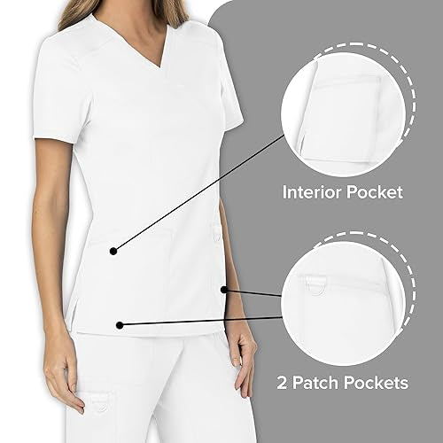 Γυναικεία μπλούζα Scrub της CHEROKEE XXS-XXL  (WHTW/ΛΕΥΚΟ) code: WW610/WW110