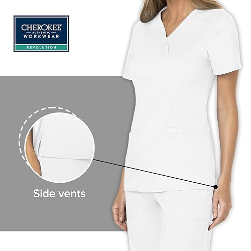 Γυναικεία μπλούζα Scrub της CHEROKEE XXS-XXL  (WHTW/ΛΕΥΚΟ) code: WW610/WW110