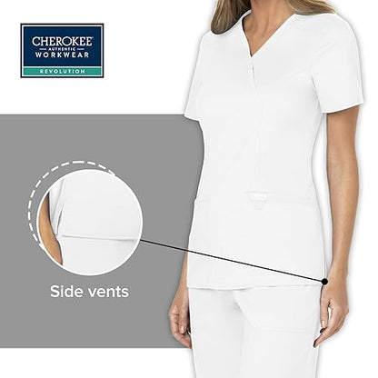 Γυναικεία μπλούζα Scrub της CHEROKEE XXS-XXL  (WHTW/ΛΕΥΚΟ) code: WW610/WW110