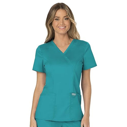 Γυναικεία μπλούζα Scrub της CHEROKEE XXS-XXL  (TLBW/ΠΕΤΡΟΛ ΑΝΟΙΧΤΟ) code: WW610/WW110