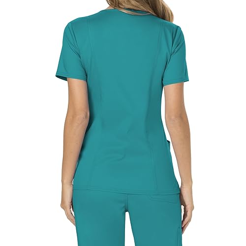Γυναικεία μπλούζα Scrub της CHEROKEE XXS-XXL  (TLBW/ΠΕΤΡΟΛ ΑΝΟΙΧΤΟ) code: WW610/WW110