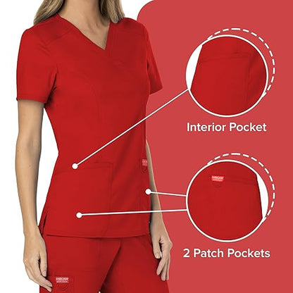 Γυναικεία μπλούζα Scrub της CHEROKEE XXS-XXL  (RED/ΚΟΚΚΙΝΟ) code: WW610/WW110
