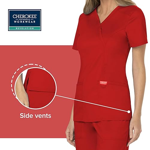 Γυναικεία μπλούζα Scrub της CHEROKEE XXS-XXL  (RED/ΚΟΚΚΙΝΟ) code: WW610/WW110