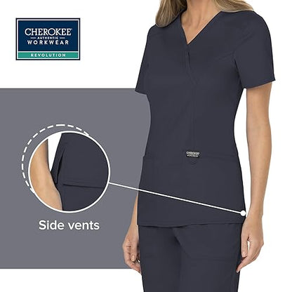 Γυναικεία μπλούζα Scrub της CHEROKEE XXS-XXL  (PWTW/ΑΝΘΡΑΚΙ) code: WW610/WW110