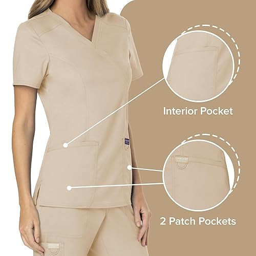 Γυναικεία μπλούζα Scrub της CHEROKEE XXS-XXL  (KAKW/ΧΑΚΙ) code: WW610/WW110