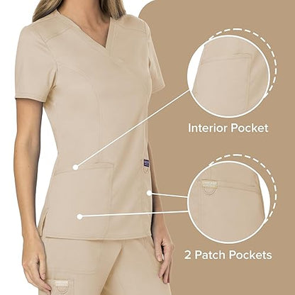 Γυναικεία μπλούζα Scrub της CHEROKEE XXS-XXL  (KAKW/ΧΑΚΙ) code: WW610/WW110