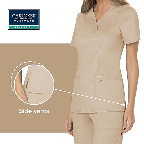 Γυναικεία μπλούζα Scrub της CHEROKEE XXS-XXL  (KAKW/ΧΑΚΙ) code: WW610/WW110