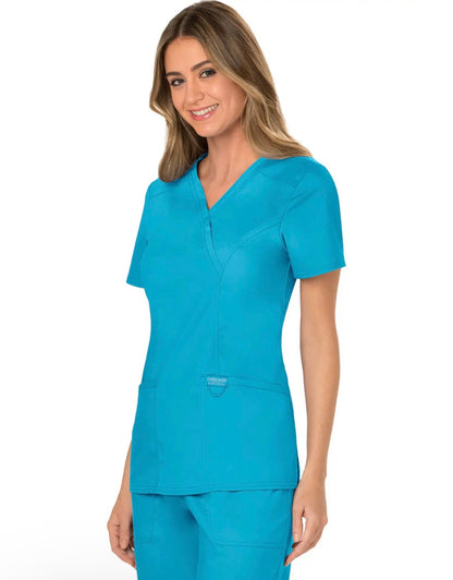 Γυναικεία μπλούζα Scrub της CHEROKEE XXS-XXL  (TRQW/ΤΙΡΚΟΥΑΖ) code: WW610/WW110