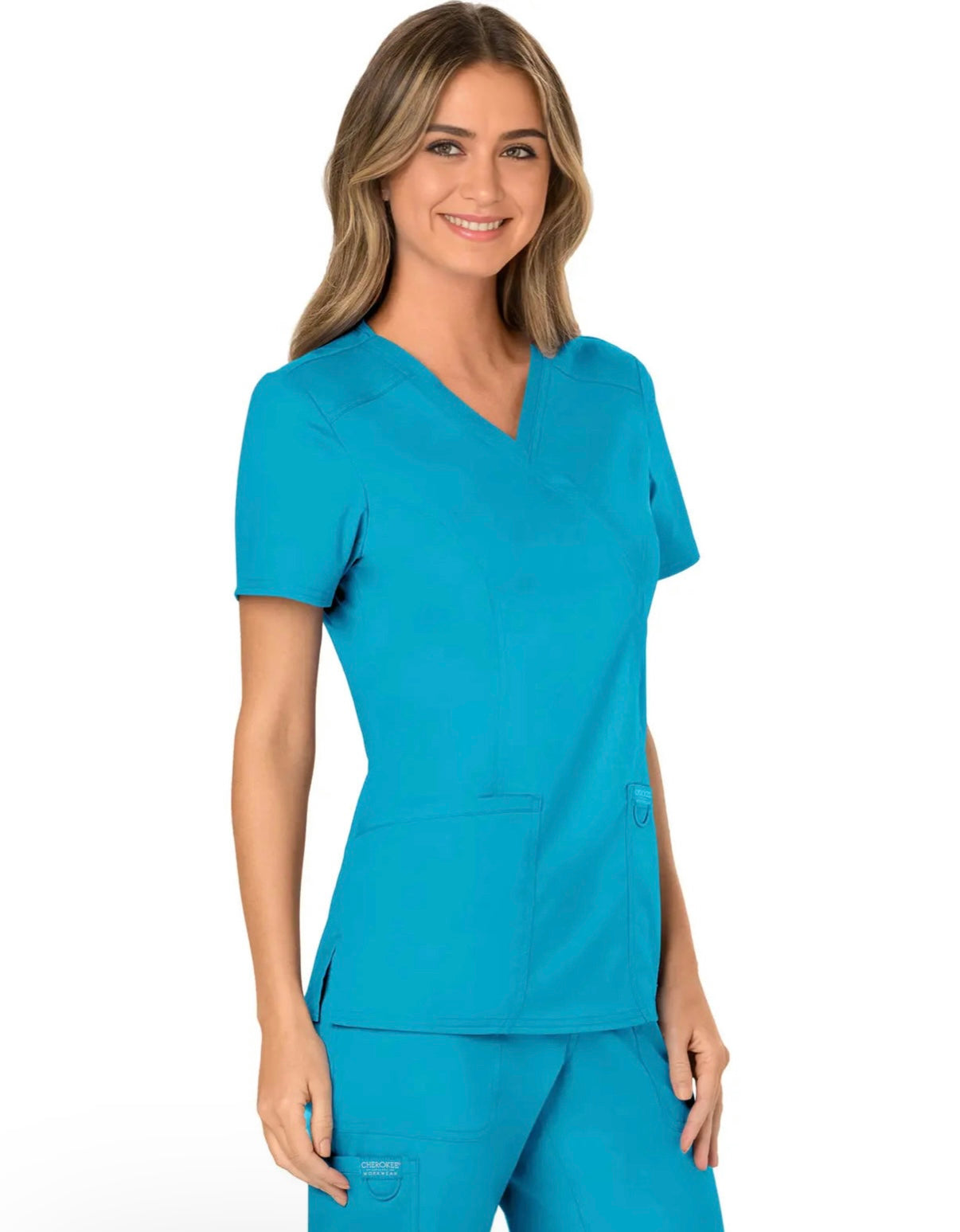 Γυναικεία μπλούζα Scrub της CHEROKEE XXS-XXL  (TRQW/ΤΙΡΚΟΥΑΖ) code: WW610/WW110