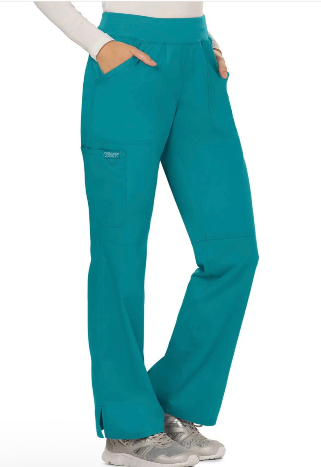 Γυναικείο παντελόνι Scrub της CHEROKEE XXS-XXL  TLBW/ΠΕΤΡΟΛ ΑΝΟΙΧΤΟ) code: WW110