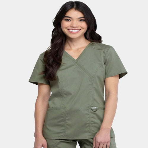 Γυναικεία μπλούζα Scrub της CHEROKEE XXS-XXL  (OLVW/ΛΑΔΙ) code: WW610/WW110