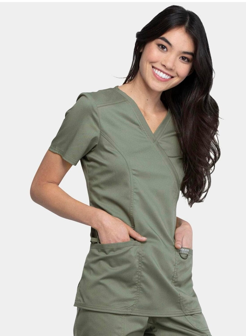 Γυναικεία μπλούζα Scrub της CHEROKEE XXS-XXL  (OLVW/ΛΑΔΙ) code: WW610/WW110