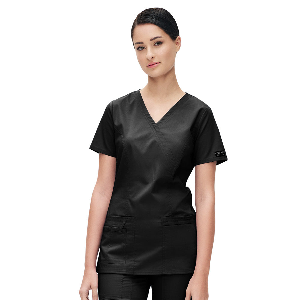 Γυναικεία Μπλούζα Scrub Core Stretch της Cherokee XXS-XXL(BLKW/ΜΑΥΡΟ)  CODE: WW4728