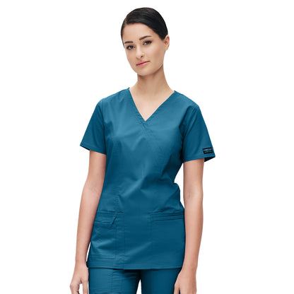 Γυναικεία Μπλούζα Scrub Core Stretch της Cherokee XXS-XXL (CARW/ΠΕΤΡΟΛ ΣΚΟΥΡΟ) CODE: WW4728