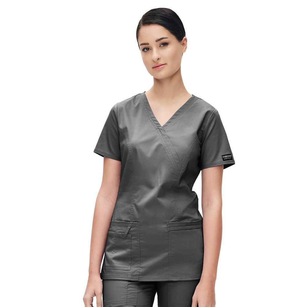 Γυναικεία Μπλούζα Scrub Core Stretch της Cherokee XXS-XXL (PWTW/ΑΝΘΡΑΚΙ) CODE: WW4728