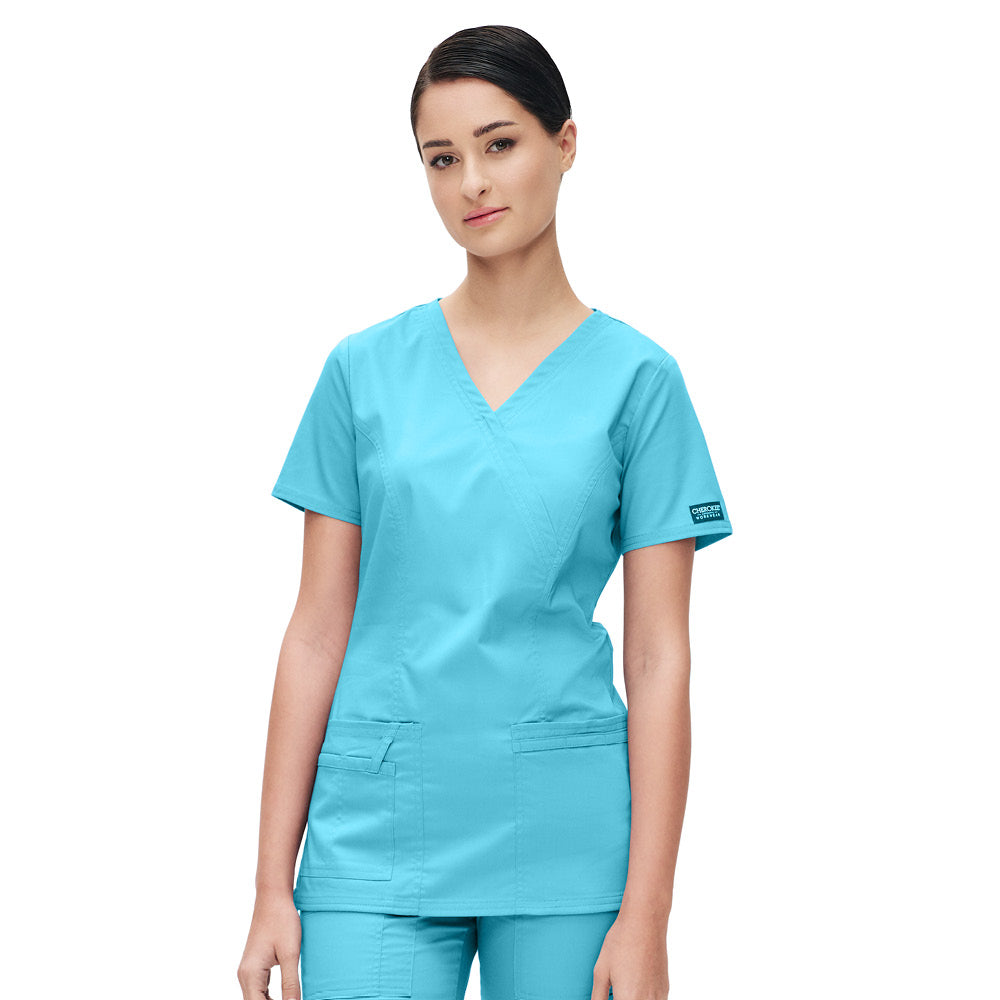 Γυναικεία Μπλούζα Scrub Core Stretch της Cherokee XXS-XXL (TRQW/ΤΥΡΚΟΥΑΖ) CODE: WW4728