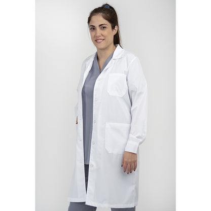 Γυναικεία Ιατρική ρόμπα πέτο γιακά με δύο τσέπες και ζώνη στο πίσω μέρος