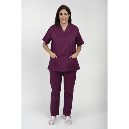 Unisex Scrub  Mπλούζα  Μελιτζανί της DL Medical Collection