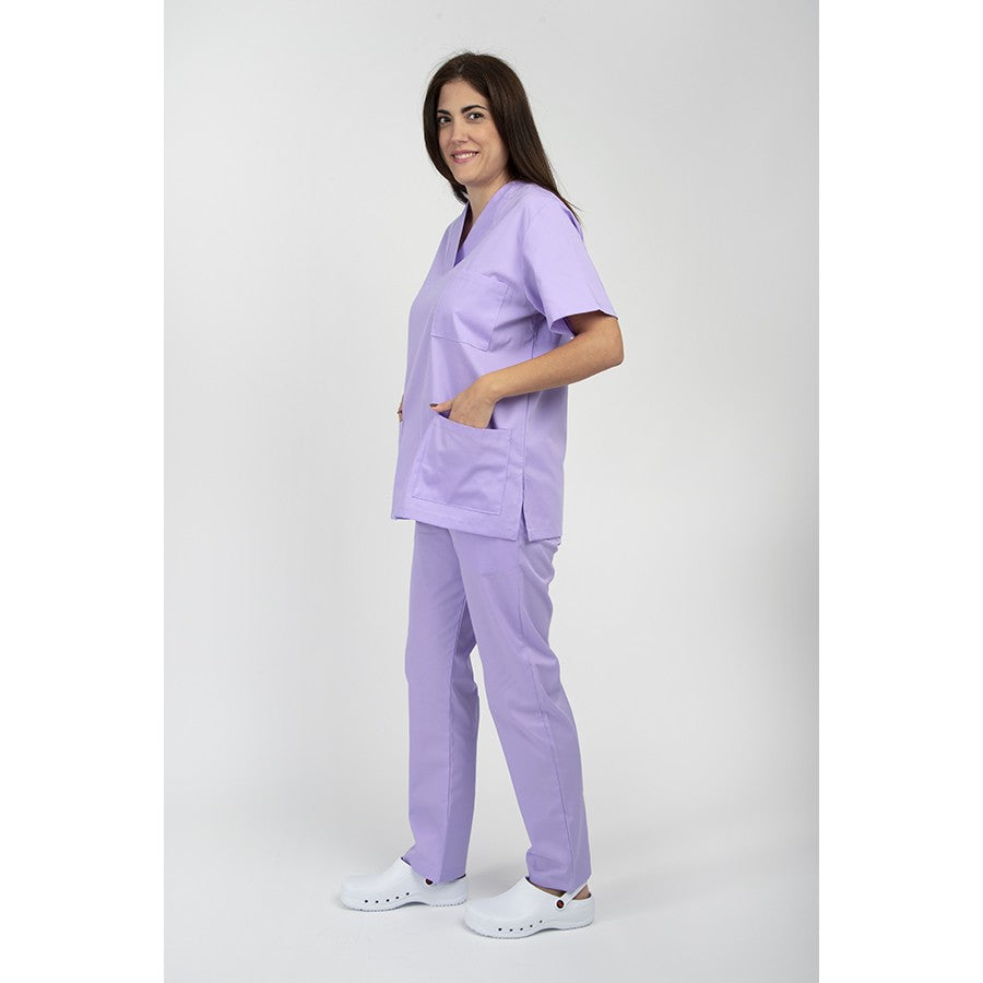 Unisex Scrub set - Σετ μπλούζα - παντελόνι Λιλά  της  DL Medical Collection