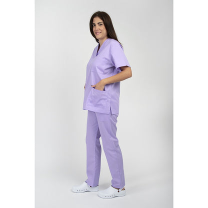 Unisex Scrub set - Σετ μπλούζα - παντελόνι Λιλά  της  DL Medical Collection
