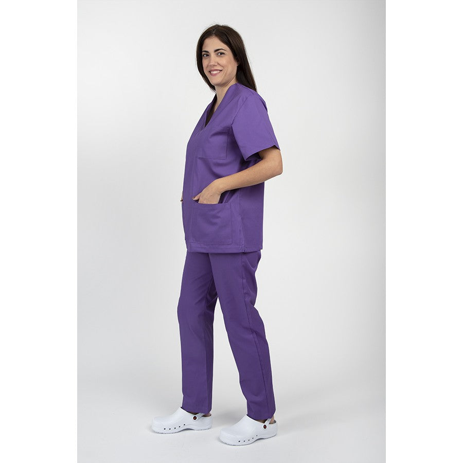 Unisex Scrub set - Σετ μπλούζα - παντελόνι Μωβ  της  DL Medical Collection