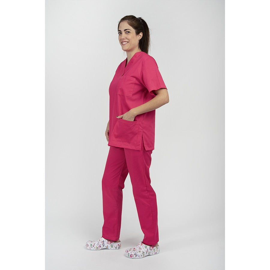 Unisex Scrub set - Σετ μπλούζα - παντελόνι Φούξια  της  DL Medical Collection