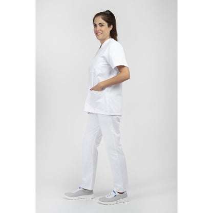 Unisex Scrub set - Σετ μπλούζα - παντελόνι Λευκό  της  DL Medical Collection